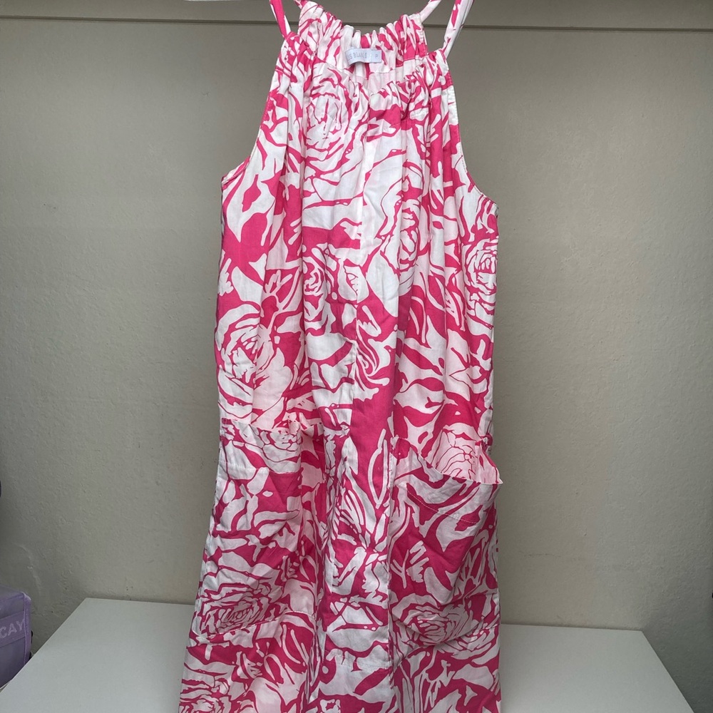 Le Lis - Pink and White Floral Mini Dress with pockets
